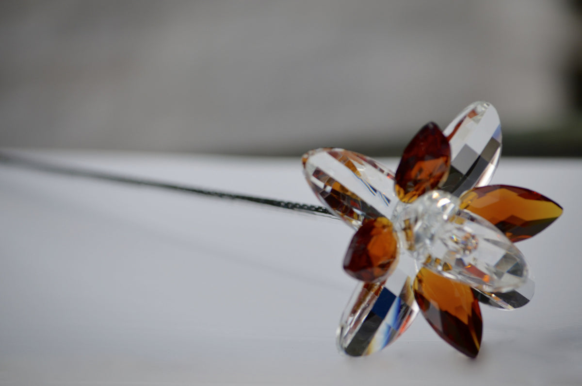 Amber Crystal Lilie Flower