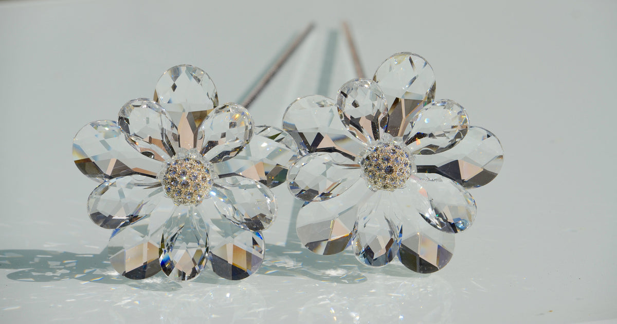 Crystal Clear Flower with Swarovski Elements