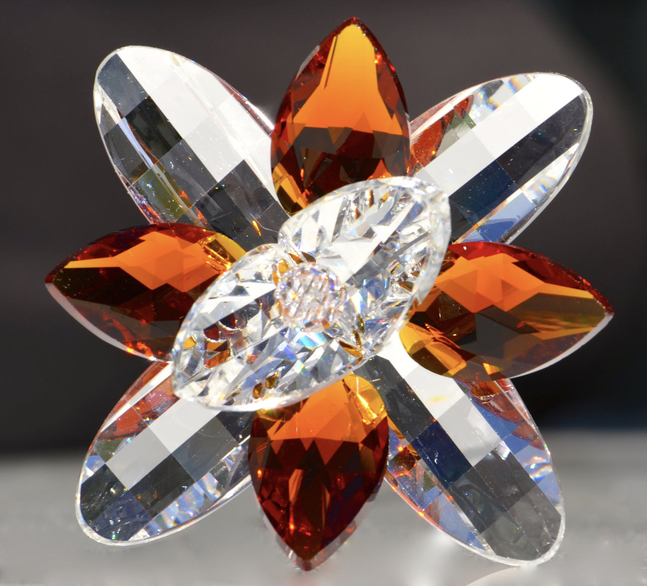Amber Crystal Lilie Flower