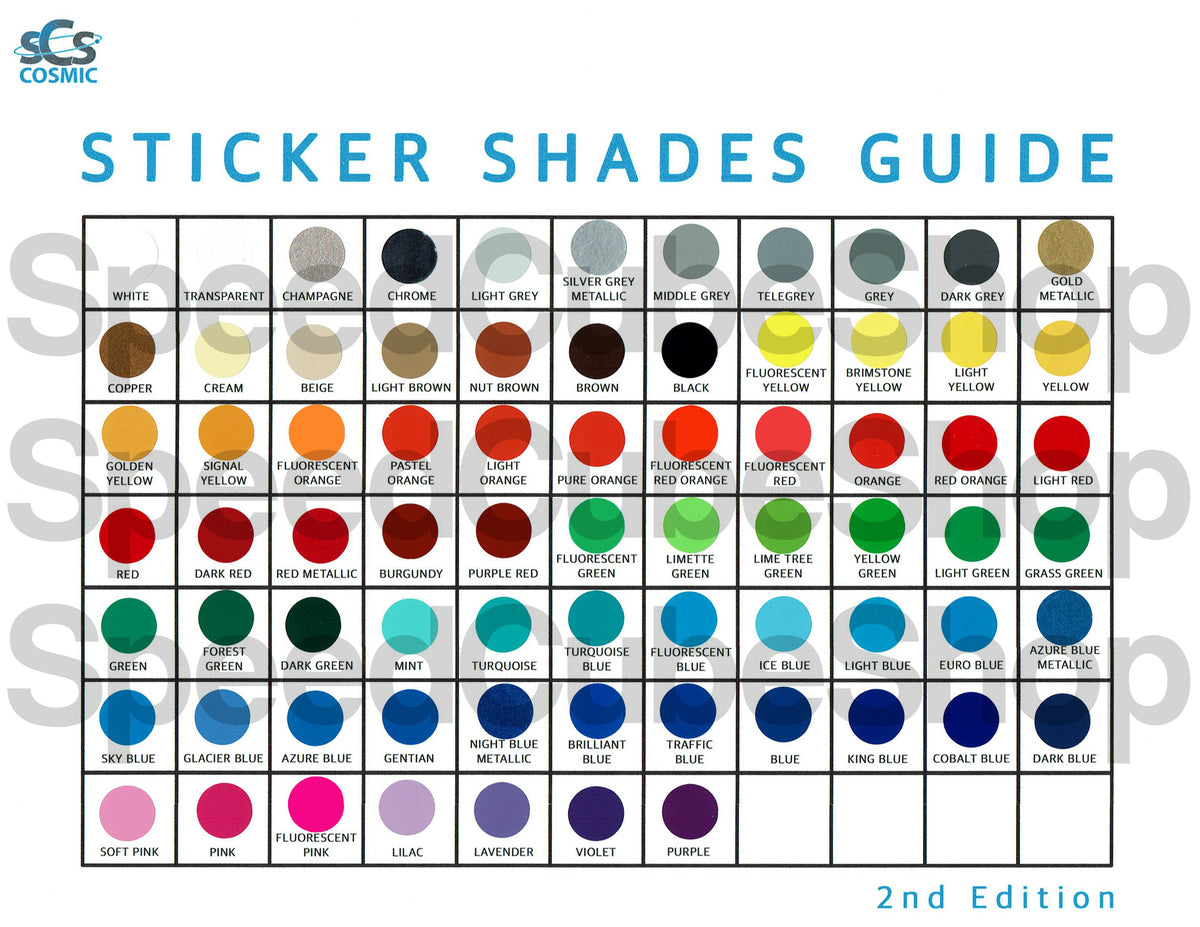 Cosmic Sticker Shades Guide | SpeedCubeShop